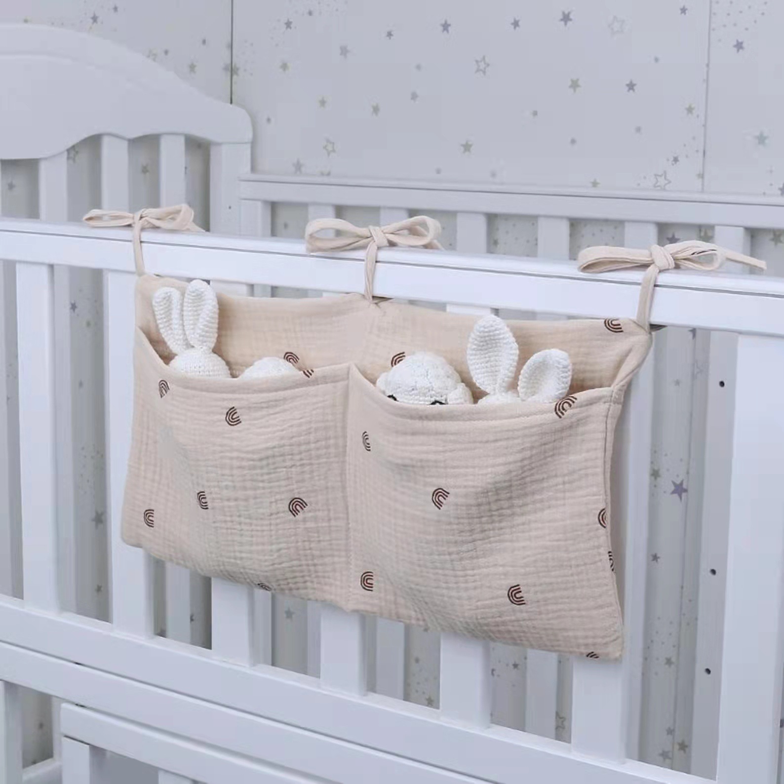 Cloth Diaper Insert - แบบพกพาเด็กทารกกระเป๋าเก็บผ้าอ้อมOrganizer Multifunctionalทารกแรกเกิดหัวเตียงกระเป๋าผ้าอ้อมสําหรับเด็กทารกรายการผ้าปูที่นอน